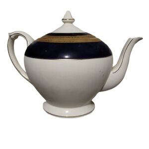 Vintage Colfax Cobalt Blue Gold Crusted "Crown Ducal"  Teapot Admira